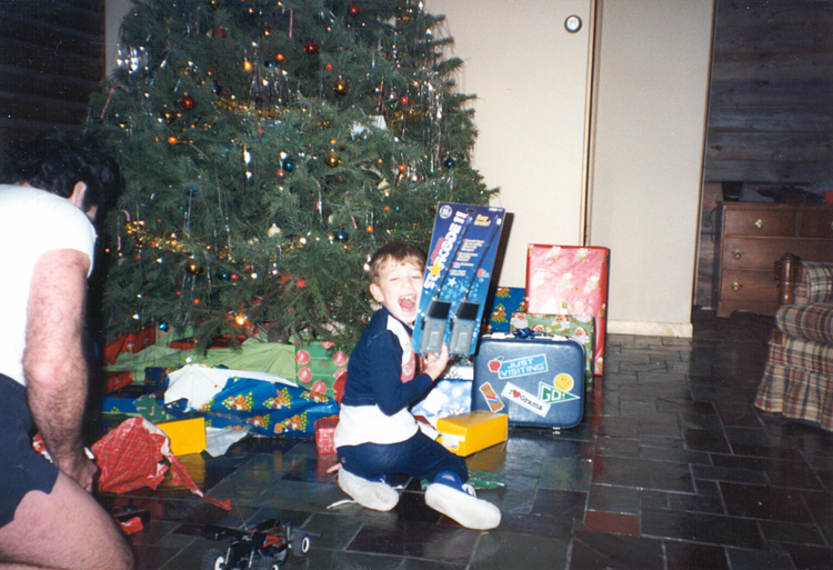 89-12-25, 03, Gerry and Brian, Christmas, Dingmans Ferry, PA