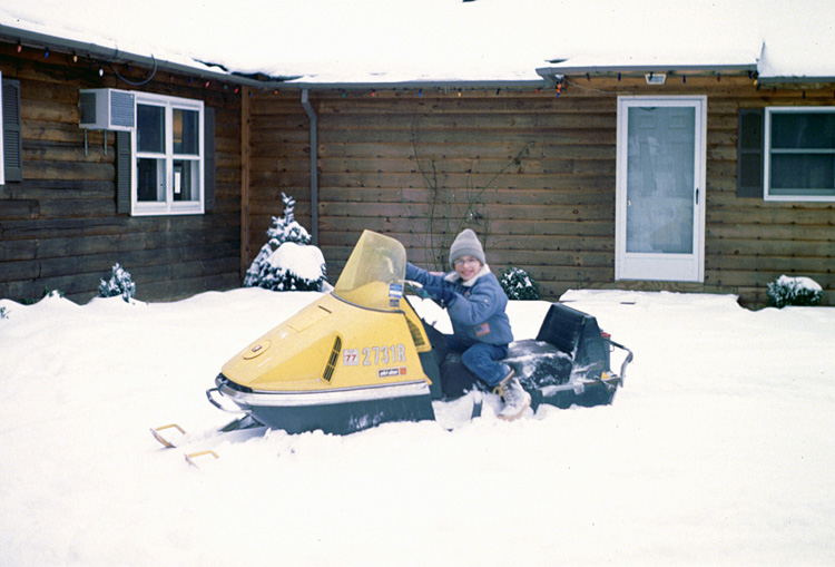 89-12-29, 01, Brian on his Snowmobile, Dingmans Ferry, PA