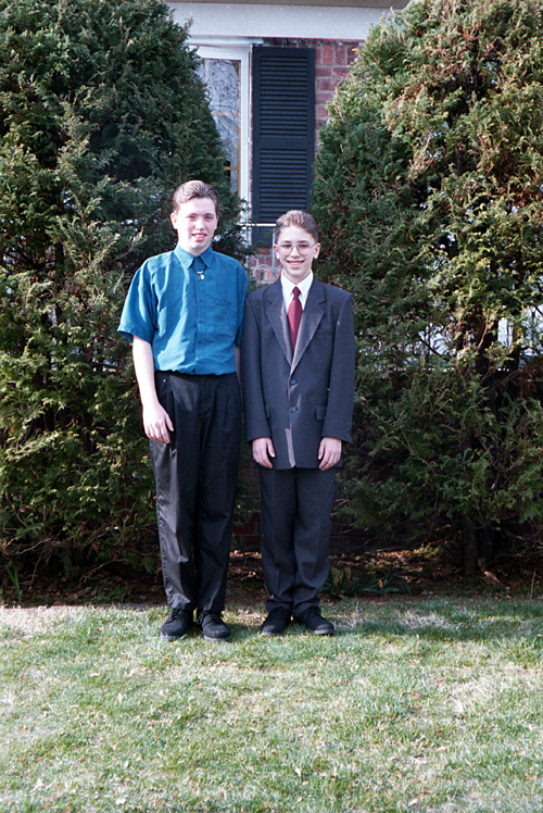 95-04-02, 17, Michael and Brian, Brian's Confirmation