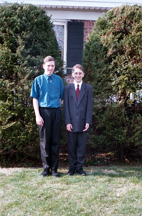 95-04-02, 18, Michael and Brian, Brian's Confirmation