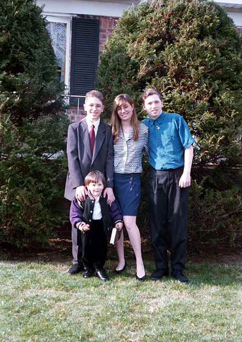 95-04-02, 20, Brian, PJ, MaryEllan & Michael, Confirmation