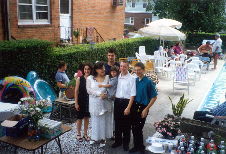 97-08-16, 23, Dave, Lisa, Andrea, Michael, Brian, Wedding