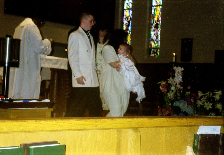 98-04-19, 02, Mikey, Lisa, and Michael, Christening