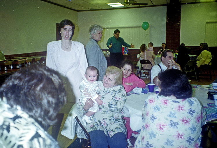 98-04-19, 18, Grandma, Mikey, Linda, Nancy, Christening