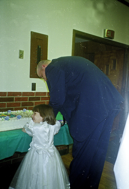 98-04-19, 22, Father with Andrea and Cake, Christening