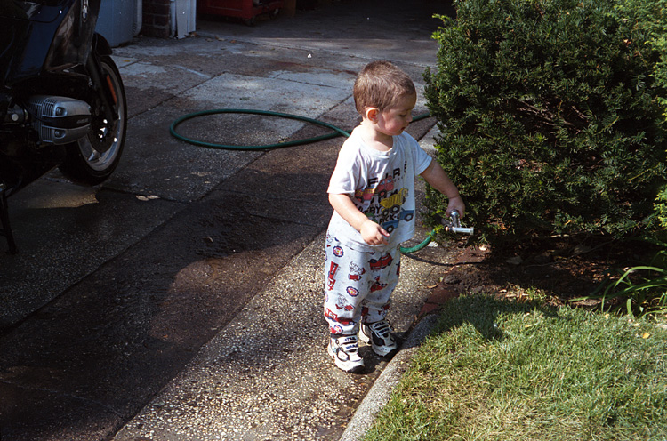 99-10-03, 16, Mikey washing up, Saddle Brook, NJ