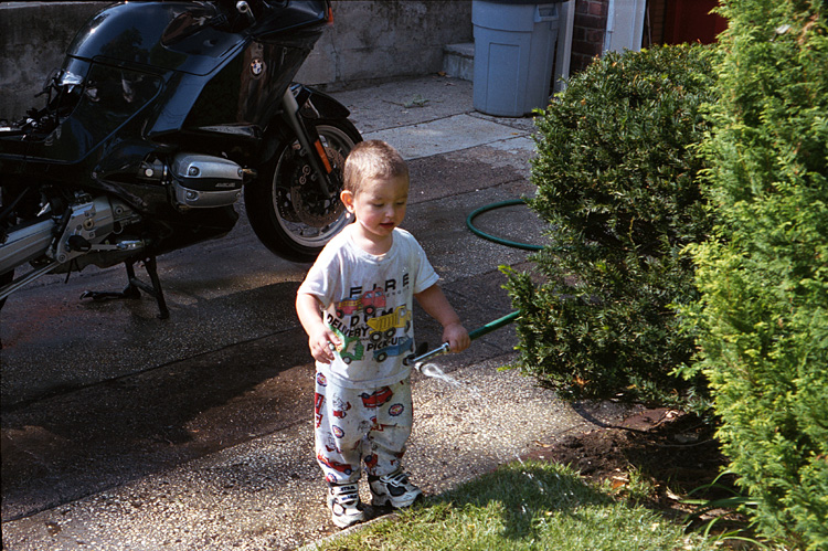 99-10-03, 17, Mikey washing up, Saddle Brook, NJ