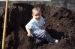 99-10-02, 05, Mikey helping with dirt, Saddle Brook, NJ