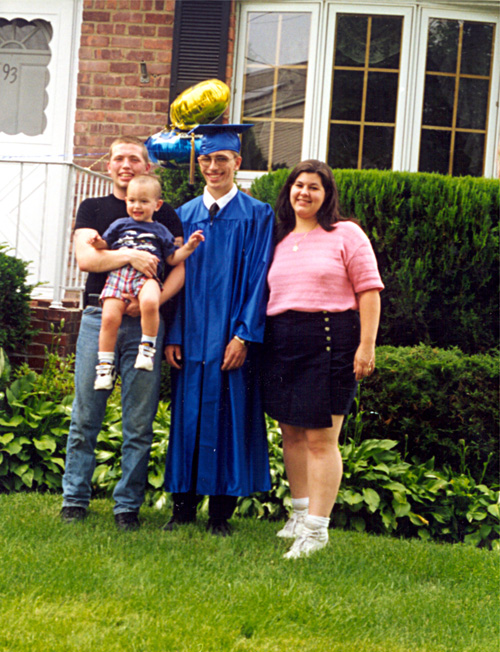 99-06-25, 05s, Michael, Mikey, Brian and Lisa, Brian's Grad