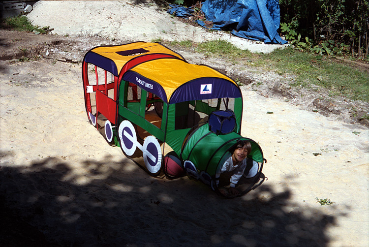 99-09-18, 06, Andrea and Toy Train, Mikey's 2nd Birthday