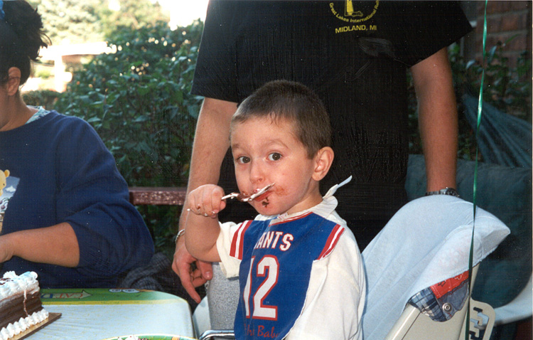 00-09-17, 02s, Mikey Eating Cake, Mikey's 3rd Birthday