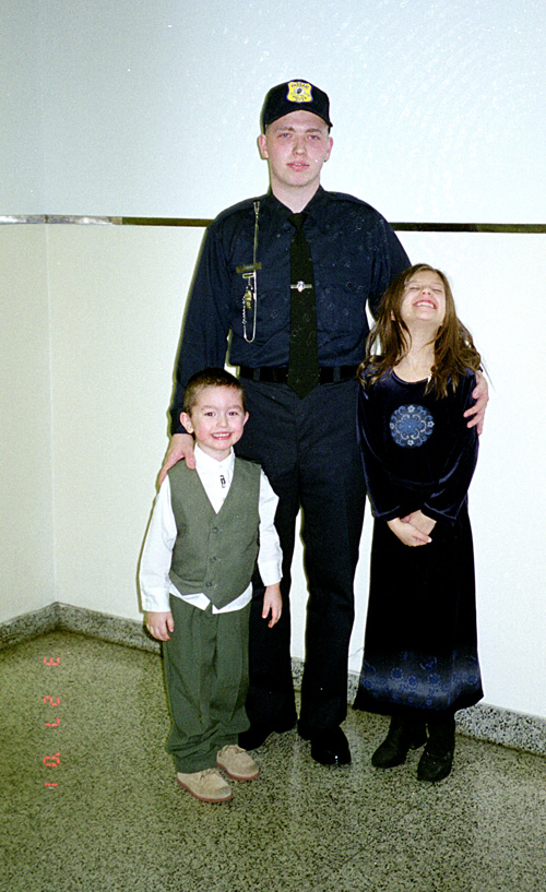 01-03-27, 20, Mikey, Michael & Andrea, Michael's Police Grad