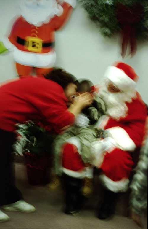 01-12-16, 05, ITT Christmas Party, Mikey on Santa's Lap