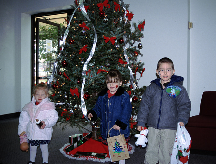 01-12-16, 14, ITT Christmas Party, Briana, Janisa & Mikey