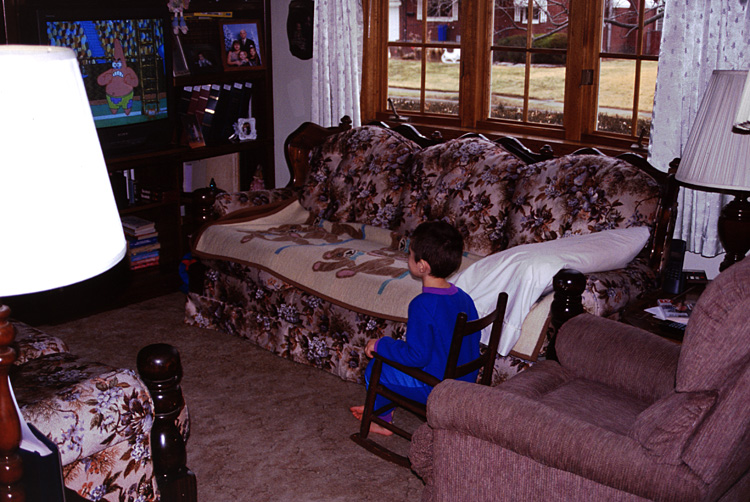 02-03-30, 03, Mikey in Rocking Chair, Saddle Brook, NJ