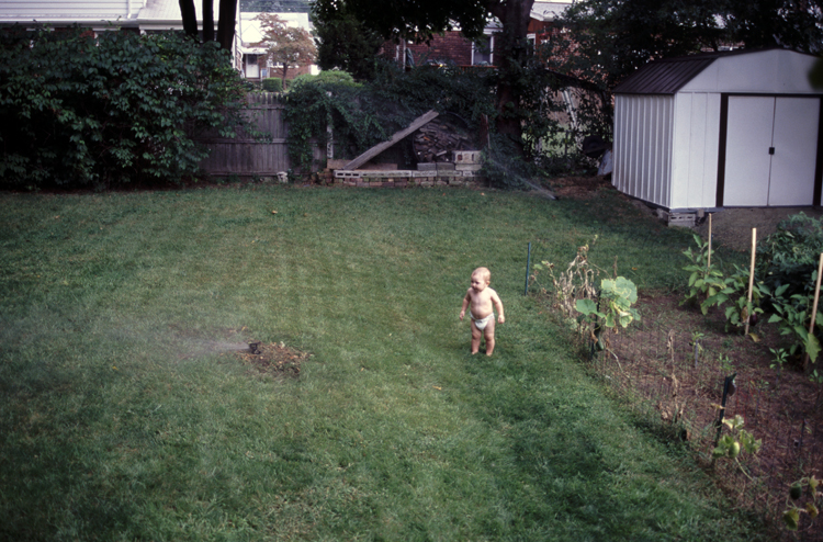 04-08-15, 07, Connor in the sprinklers