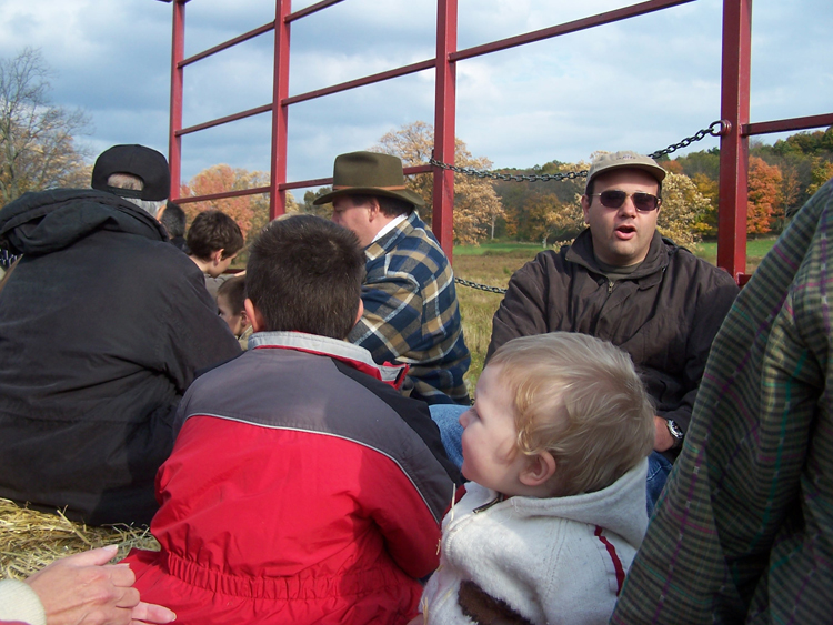 04-10-16, 25, Mikey and Connor on Hay Ride, New Jersey