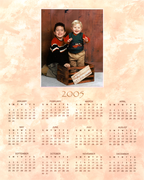 04-12-11, 02, Calendar with Mikey and Connor