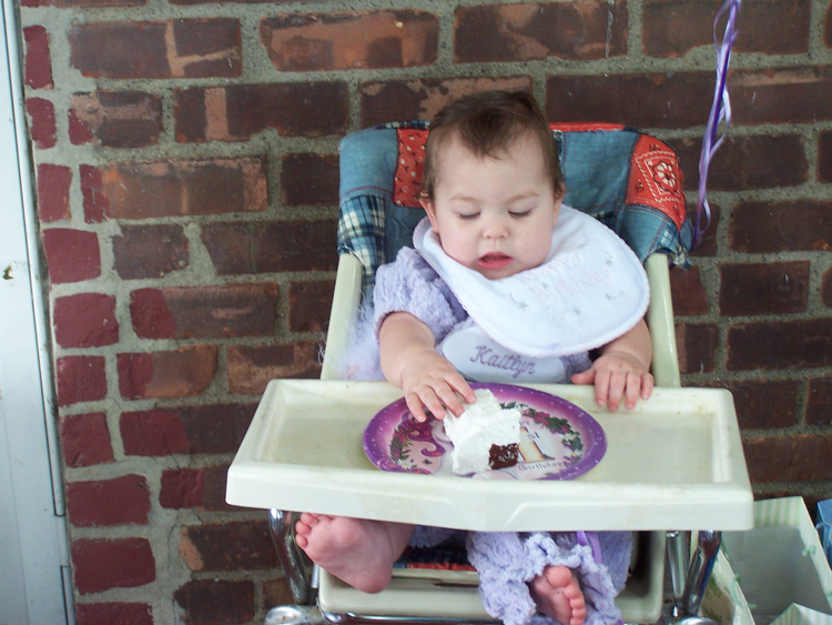 05-06-18, 15, Kaitlyn eating cake, Kaitlyn's Birthday.