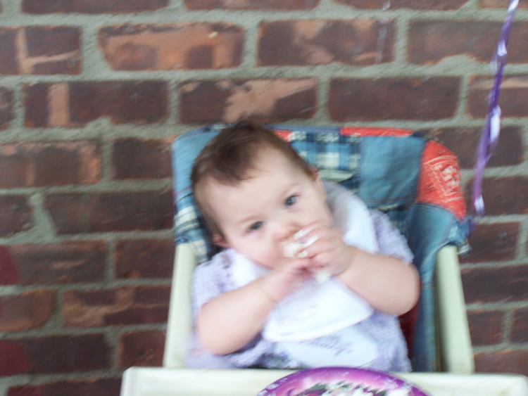 05-06-18, 17, Kaitlyn eating cake, Kaitlyn's Birthday.