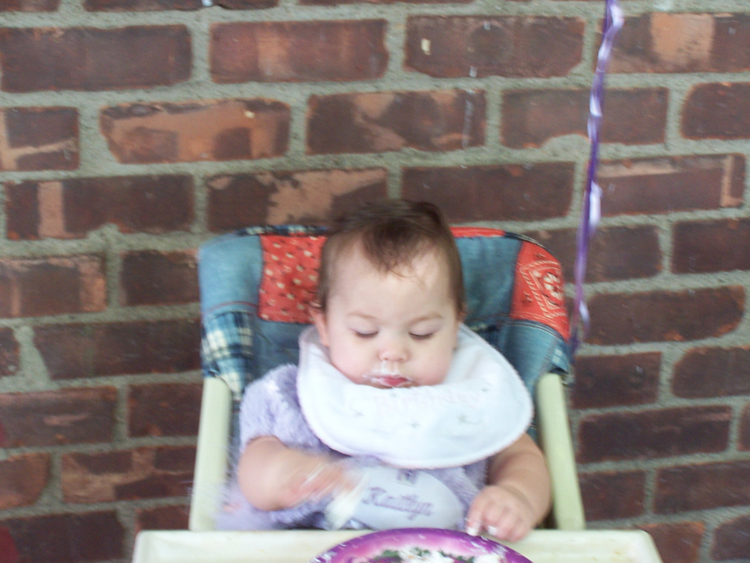 05-06-18, 19, Kaitlyn eating cake, Kaitlyn's Birthday.