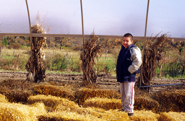 05-10-28, 01, Mikey in the Hay, Pumkin Picking