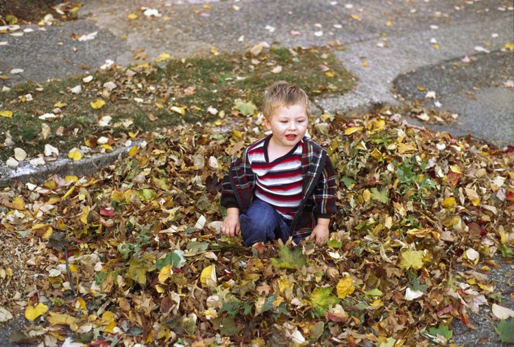 05-11-13, 05, Connor in the Leaves, Saddle Brook, NJ