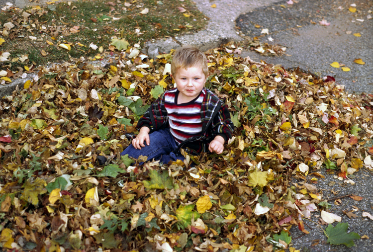 05-11-13, 06, Connor in the Leaves, Saddle Brook, NJ