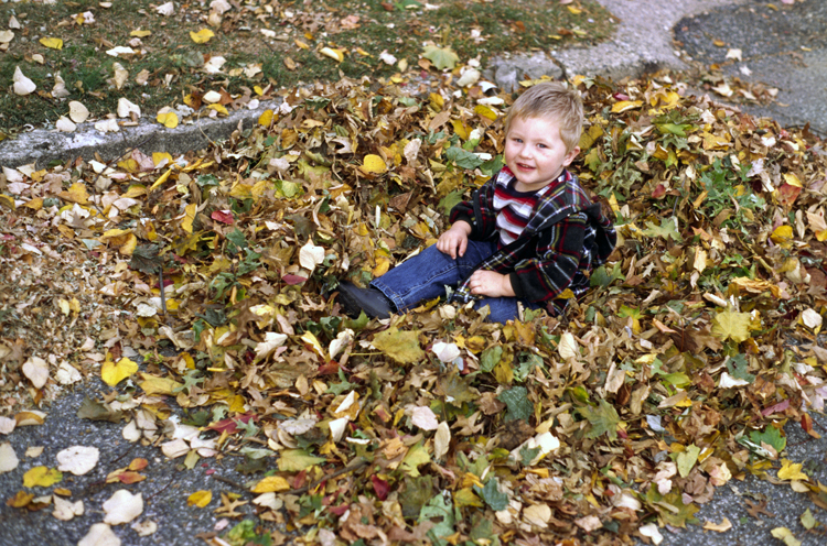 05-11-13, 08, Connor in the Leaves, Saddle Brook, NJ