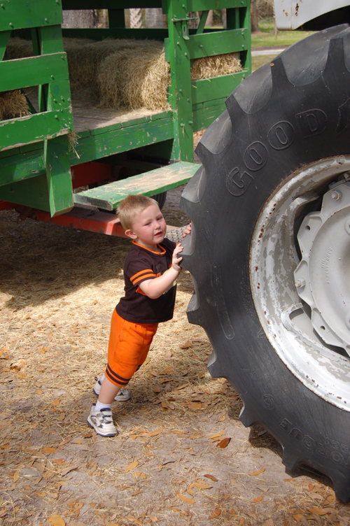 06-03-02, 47, Connor pushing Tractor, Green Meadows, Fl