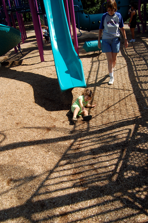 06-08-11, 030, Connor, Kaitlyn and Linda at the Saddle Brook Park