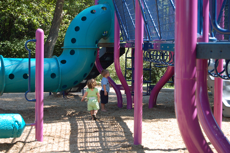 06-08-11, 039, Kaitlyn and Connor at the Saddle Brook Park