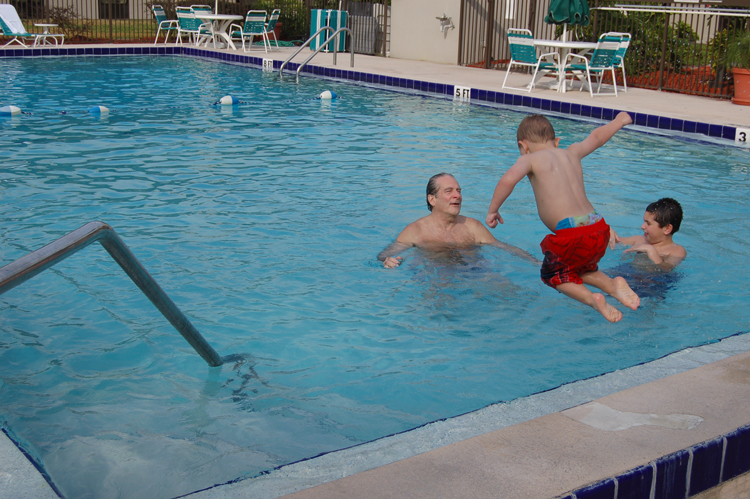 07-02-26, 071, Gerry, Connor and Mikey, Pool, Hampton Inn, FL