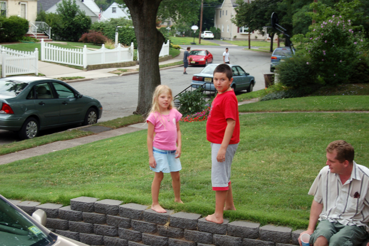 07-07-14, 016, Briana, Mikey, Ed, Saddle Brook, NJ