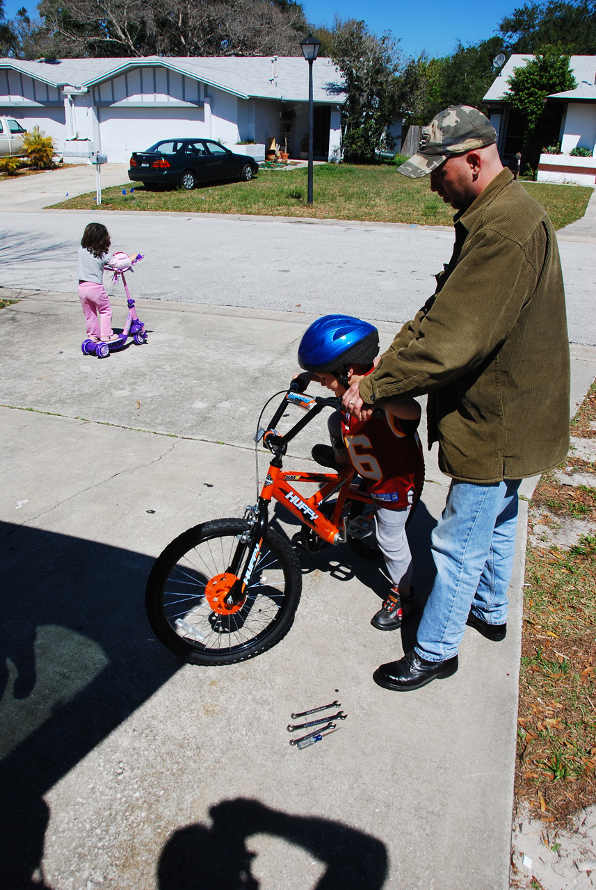 08-03-09, 007, Connor and his new Bike