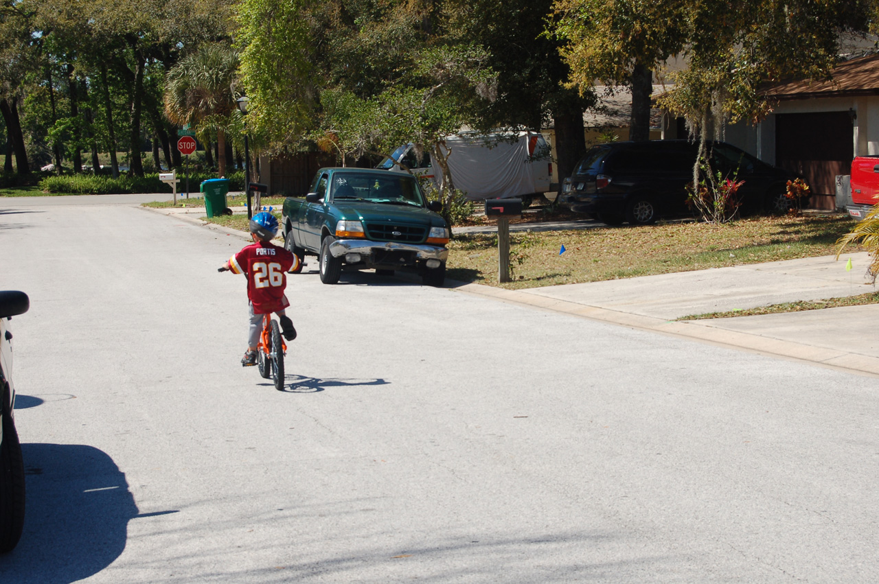 08-03-09, 015, Connor and his new Bike