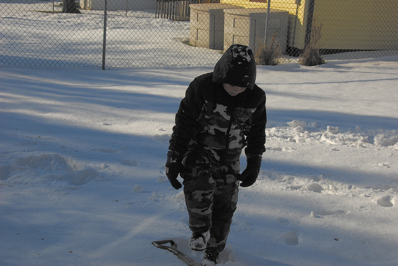 2011-01-07, 030, Connor in the snow, Saddle Brook, NJ