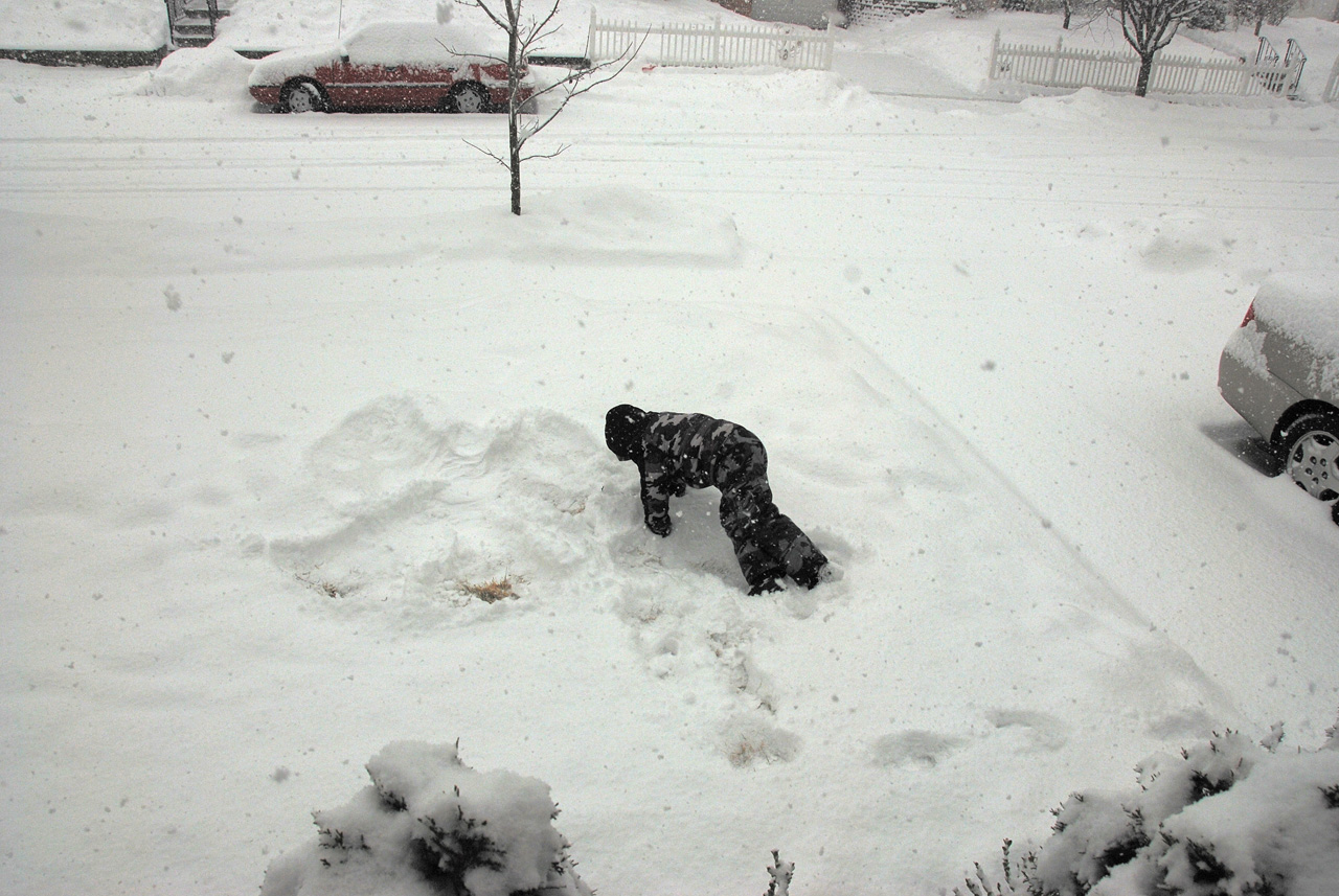 2011-01-07, 051, Connor in the snow, Saddle Brook, NJ