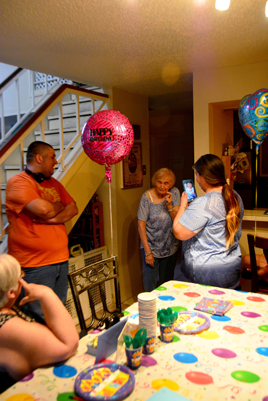 2017-05-20, 007, Irene Cocchiara's 90th Birthday, Mikey, Gram, Lisa