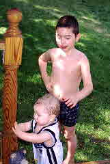 04-05-15, 05, Conner and Mikey in Sprinklers